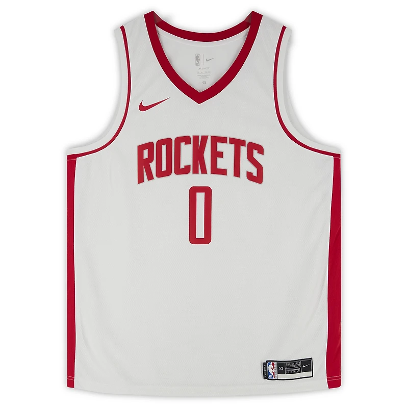 Jalen Green Houston Rockets Autographed 2021 Nike White Association Edition Swingman Jersey with "2021 #2 Draft Pick" Inscription