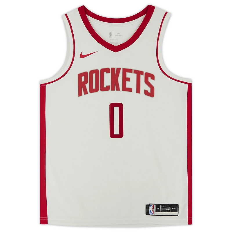 Jalen Green Houston Rockets Autographed 2021 Nike White Association Edition Swingman Jersey