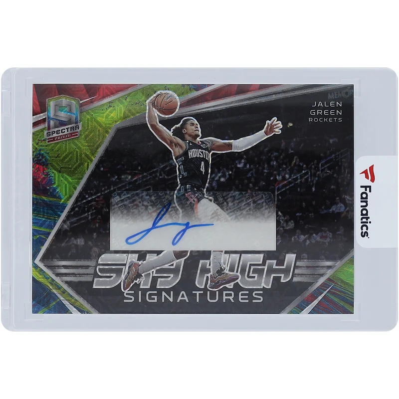 Carte Panini Spectra Meta Prizm #SKY-JGR #20/25 autographiée par Jalen Green Houston Rockets 2022-23