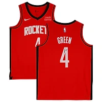 Jalen Green Houston Rockets Autographed Red Nike 2022-23 Icon Swingman #4 Jersey
