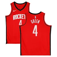 Jalen Green Houston Rockets Autographed Red Nike Icon Edition Swingman Jersey 