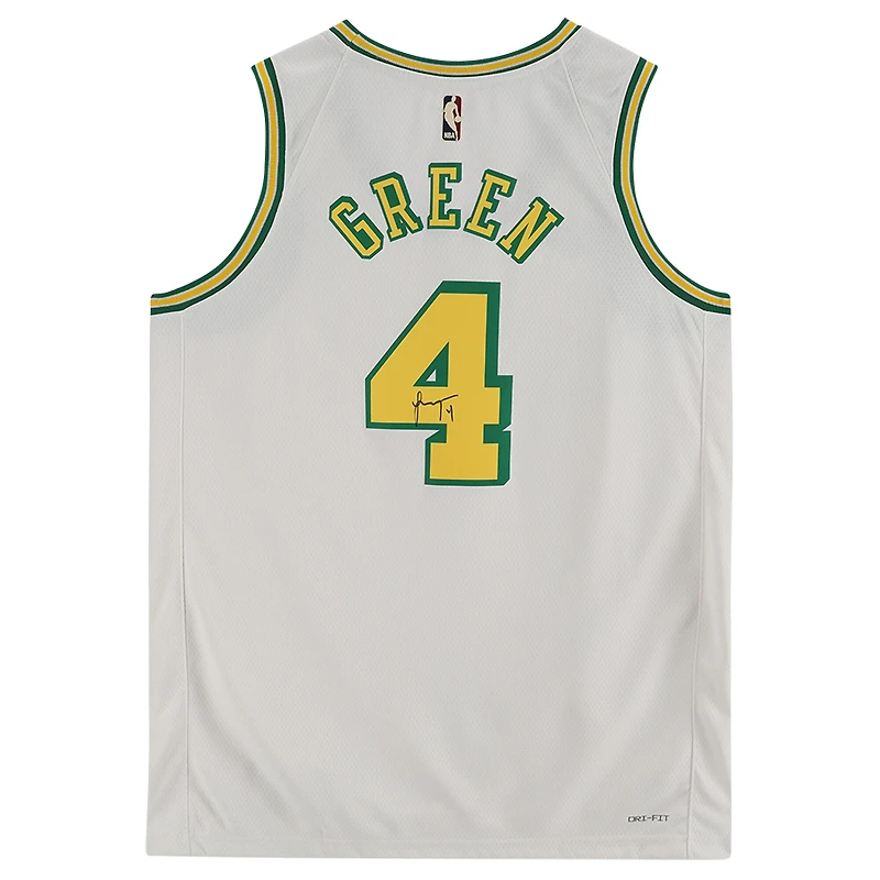 Maillot Nike Classic Edition Swingman blanc autographié par Jalen Green des Houston Rockets 2022-23