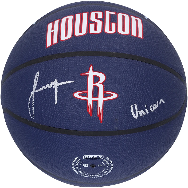 Jalen Green Houston Rockets Autographed Wilson City Collector Basketball with "Unicorn" Inscription