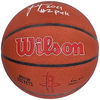 Ballon de basket-ball Wilson autographié par Jalen Green Houston Rockets avec l'inscription « 2021 #2 Pick »
