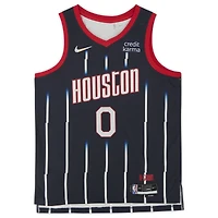 Jalen Green Navy Houston Rockets Autographed Nike 2021-22 Mixtape Swingman Jersey