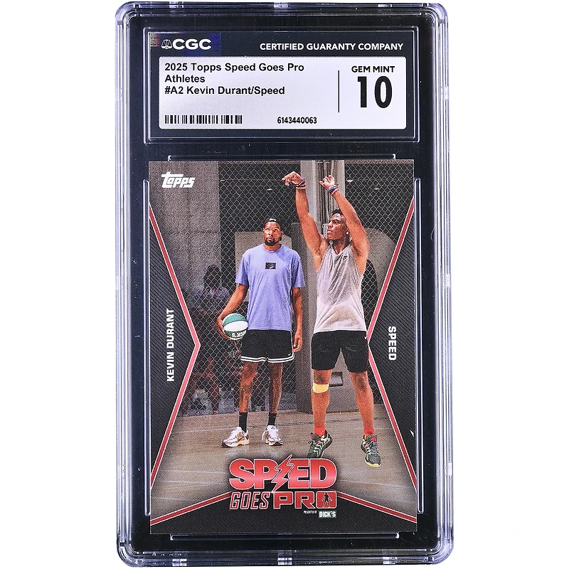 Kevin Durant & IShowSpeed 2025 Topps Speed Goes Pro #A2 CGC Authenticated 10 Card