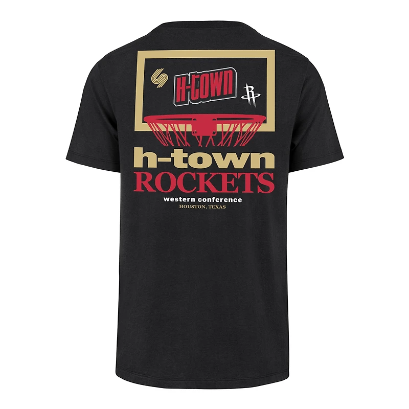 Men's '47 Black Houston Rockets City Edition Backboard T-Shirt