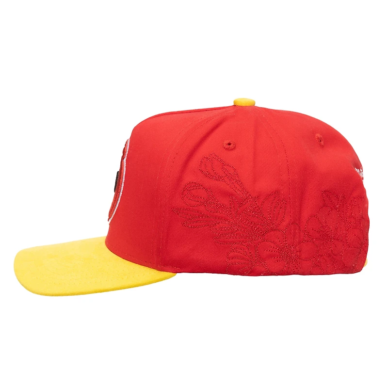 Casquette ajustable rouge/jaune pour homme Mitchell & Ness Houston Rockets May Flowers