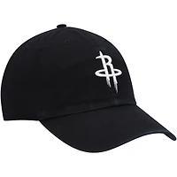 Men's '47  Black Houston Rockets Core Logo Clean Up Adjustable Hat