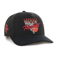 Men's '47  Black Houston Rockets Nothing But Net Hitch Adjustable Hat