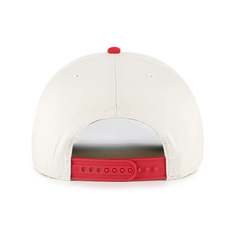 Men's '47 Cream/Red Houston Rockets Pomona Two-Tone Rope Hitch Adjustable Hat