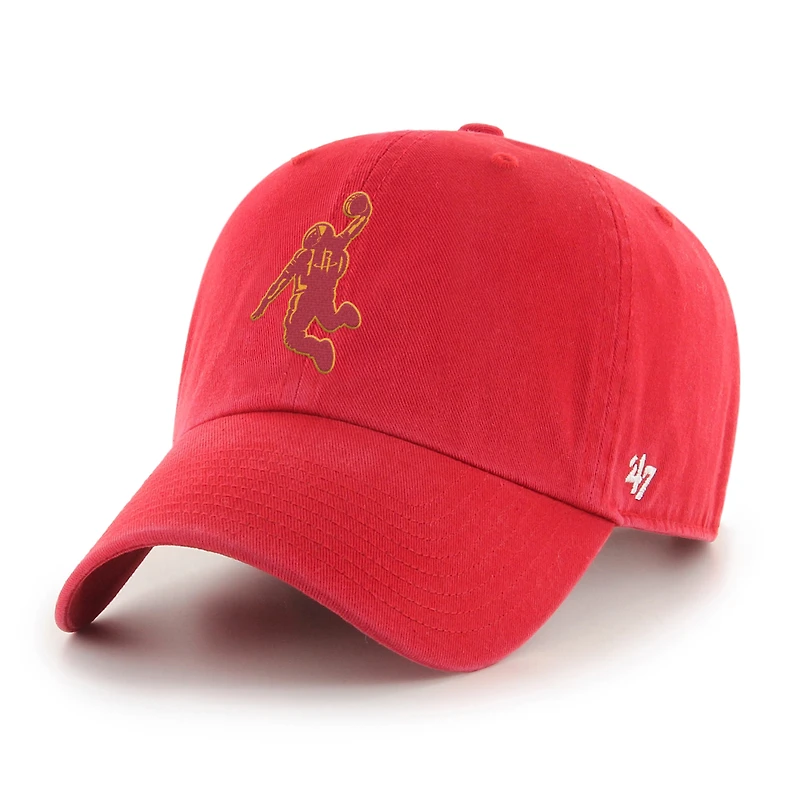 Men's '47 Red Houston Rockets Alternate Clean Up Adjustable Hat