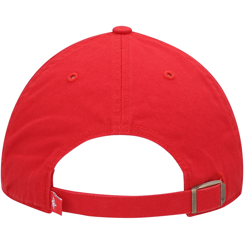 Casquette réglable '47 Red Houston Rockets Logo Clean Up pour homme