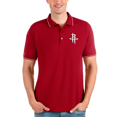 Polo Affluent rouge Antigua pour homme des Houston Rockets