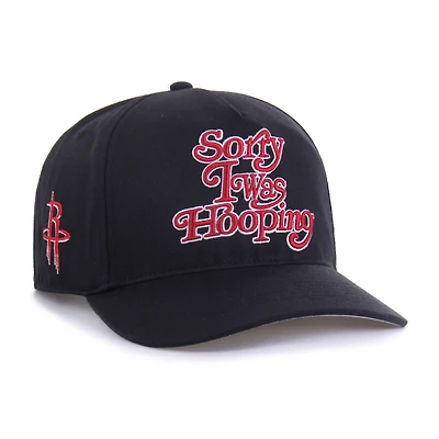 Casquette ajustable Hitch « Désolé, je jouais au basket » de la marque pour hommes vue par les Houston Rockets noirs de 1947