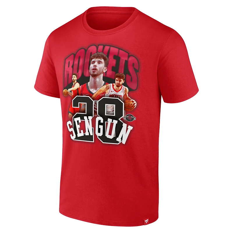 T-shirt Fanatics Alperen Sengun rouge Houston Rockets Notorious 4.0 pour homme