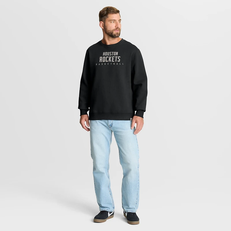 Sweat-shirt à capuche premium Fanatics noir Houston Rockets Crossover Collection Defensive Rotation Drill pour homme
