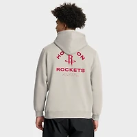 Sweat à capuche premium blanc cassé des Houston Rockets de la collection Crossover Fanatics pour homme, motif tir bloqué