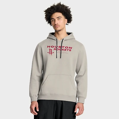 Sweat à capuche premium blanc cassé des Houston Rockets de la collection Crossover Fanatics pour homme, motif tir bloqué