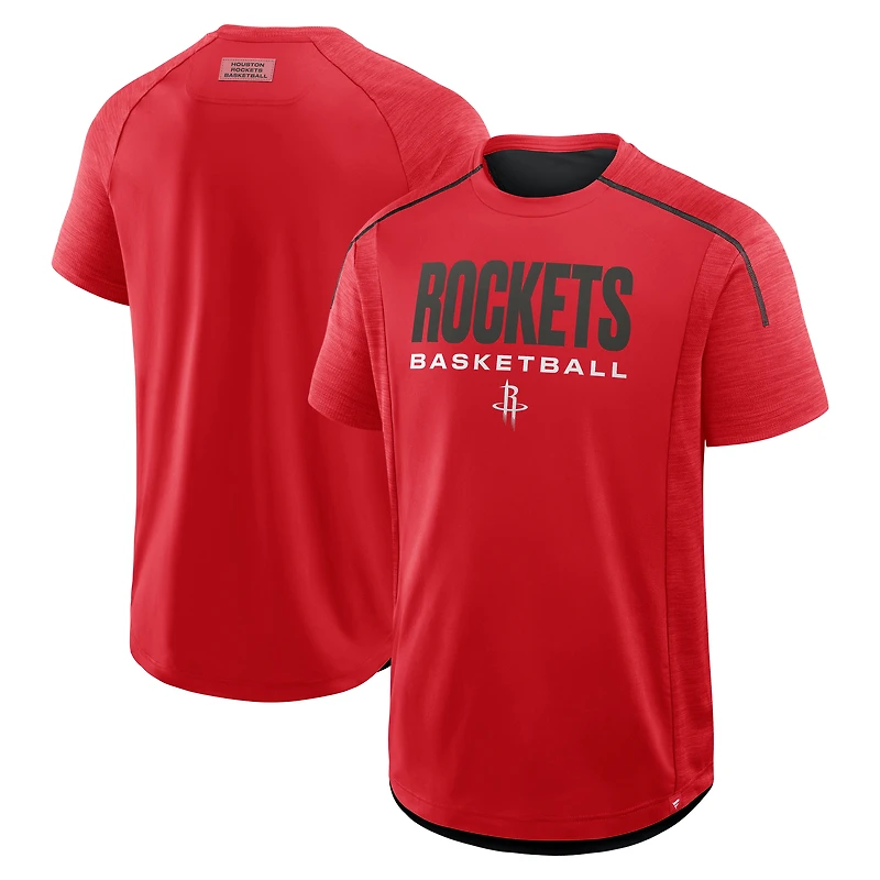 Men's Fanatics Red Houston Rockets Inbound Pass Play Practice T-Shirt
