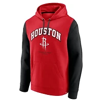 Men's Fanatics Red Houston Rockets Scorer Pullover Hoodie