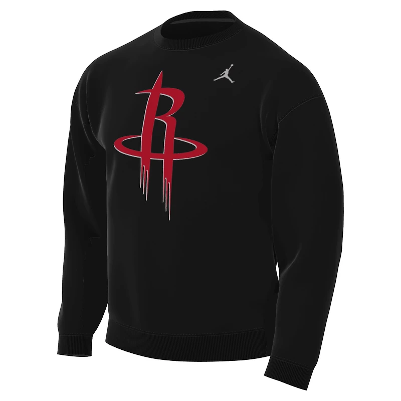 Men's Jordan Brand Black Houston Rockets Statement Edition Sweatshirt