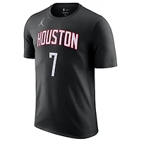 Men's Jordan Brand Kevin Durant Black Houston Rockets Statement Edition Name & Number T-Shirt