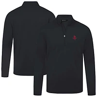 Men's Levelwear Black Houston Rockets Heron Quarter-Zip Top