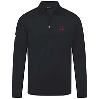 Men's Levelwear Black Houston Rockets Heron Quarter-Zip Top
