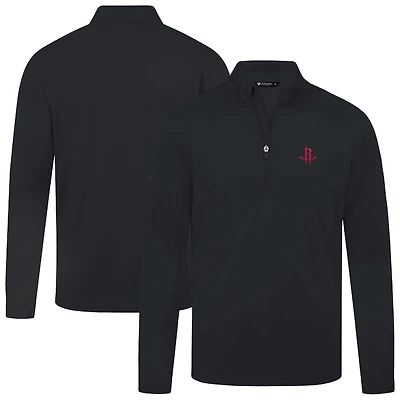 Men's Levelwear Black Houston Rockets Heron Quarter-Zip Top