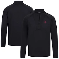 Men's Levelwear Black Houston Rockets Volley Quarter-Zip Top