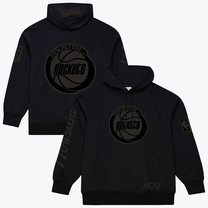 Men's Mitchell & Ness  Black Houston Rockets Phantom Fleece Hoodie