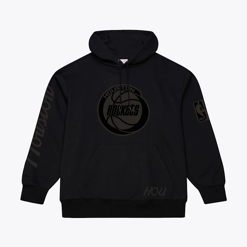 Men's Mitchell & Ness  Black Houston Rockets Phantom Fleece Hoodie