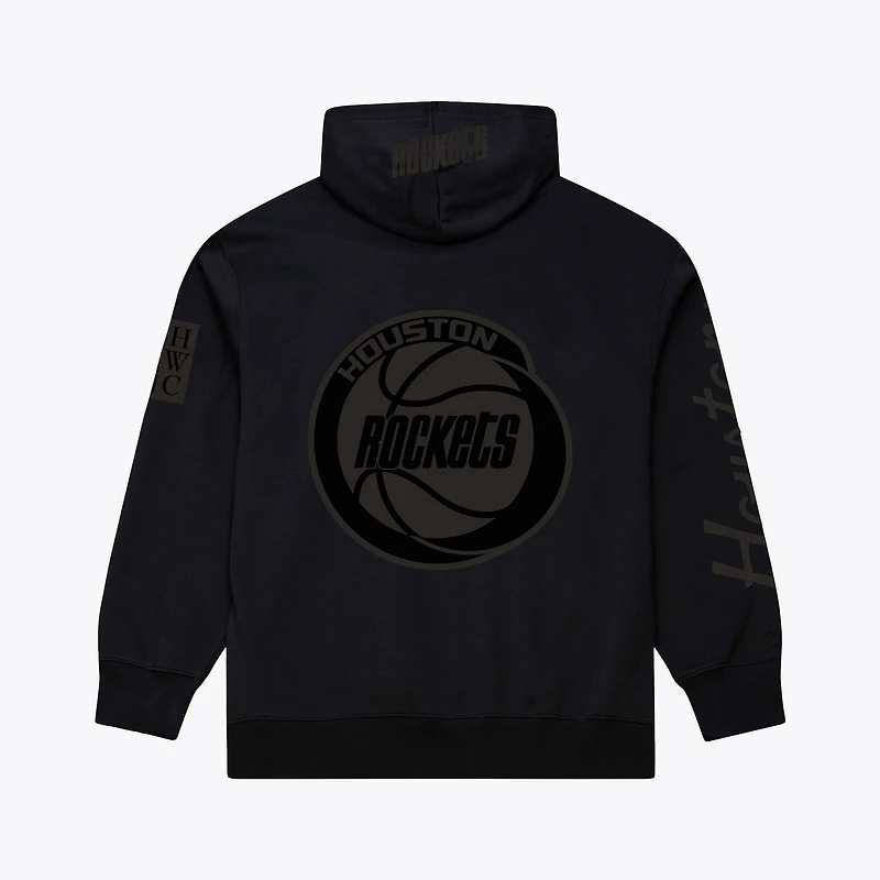 Men's Mitchell & Ness  Black Houston Rockets Phantom Fleece Hoodie