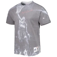 T-shirt Mitchell & Ness Clyde Drexler gris chiné Houston Rockets Above The Rim pour hommes