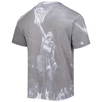 T-shirt Mitchell & Ness Clyde Drexler gris chiné Houston Rockets Above The Rim pour hommes