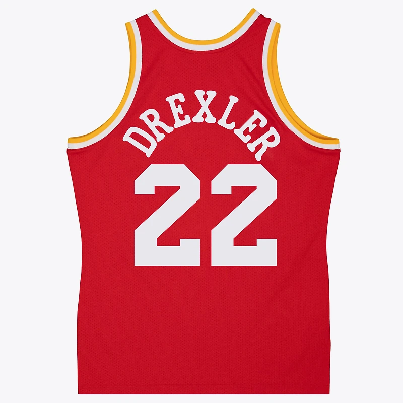 Maillot Swingman Mitchell & Ness Clyde Drexler rouge des Houston Rockets 1994/95 pour homme