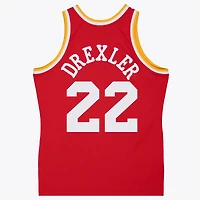 Maillot Swingman Mitchell & Ness Clyde Drexler rouge des Houston Rockets 1994/95 pour homme