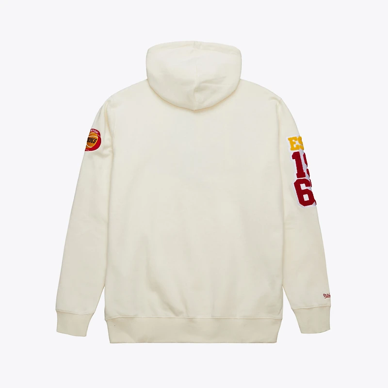 Sweat à capuche en polaire Mitchell & Ness crème Houston Rockets Sswagger pour homme