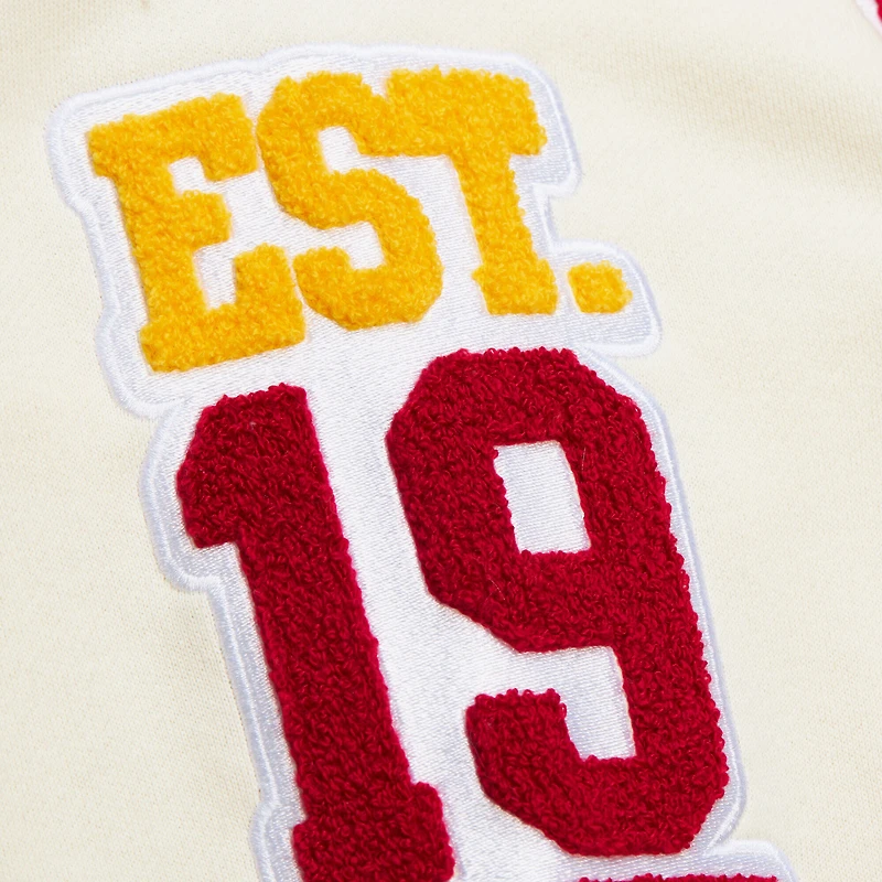 Sweat à capuche en polaire Mitchell & Ness crème Houston Rockets Sswagger pour homme