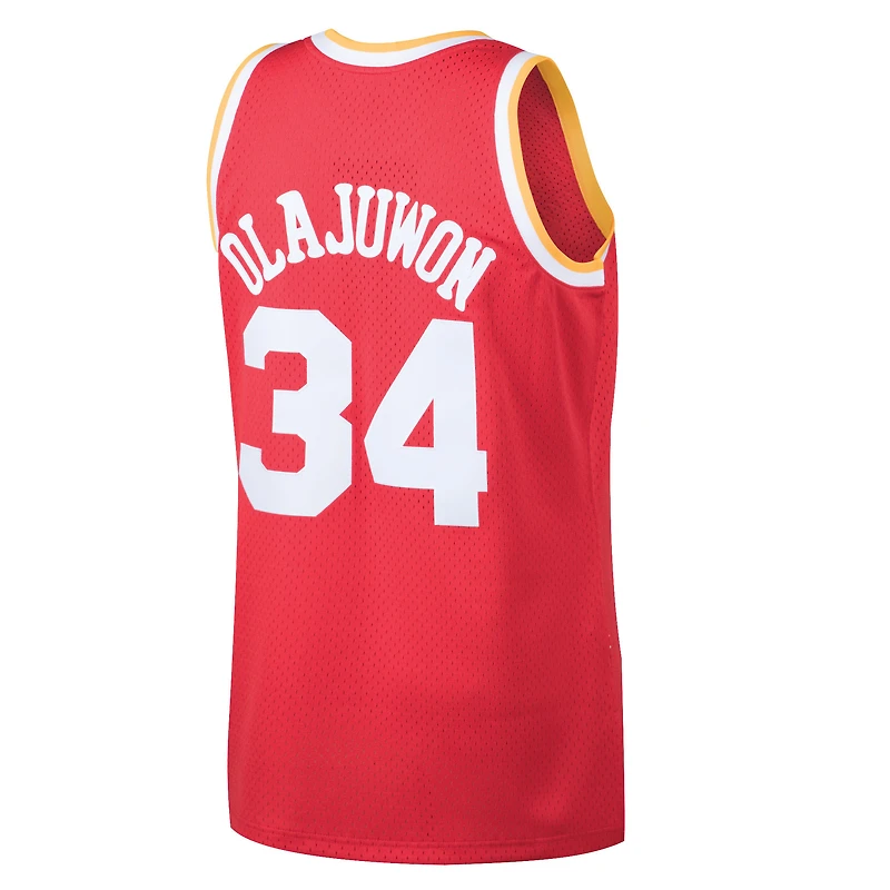 Maillot Swingman Mitchell & Ness Hakeem Olajuwon Houston Rockets 1993/94 Hardwood Classics rouge pour homme