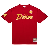 T-shirt surnom premium rouge Houston Rockets Mitchell & Ness Hakeem Olajuwon pour hommes