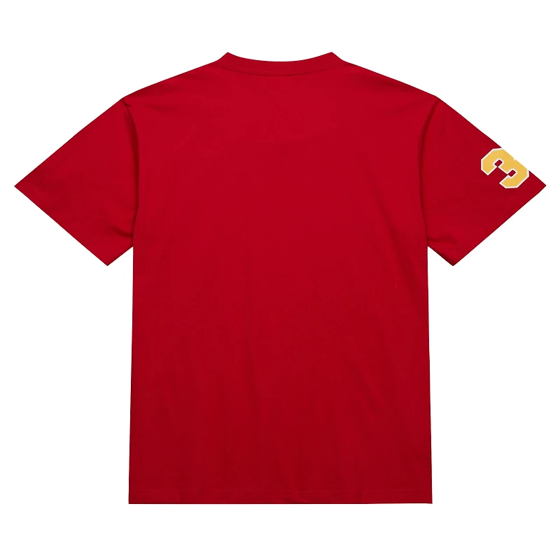 T-shirt surnom premium rouge Houston Rockets Mitchell & Ness Hakeem Olajuwon pour hommes