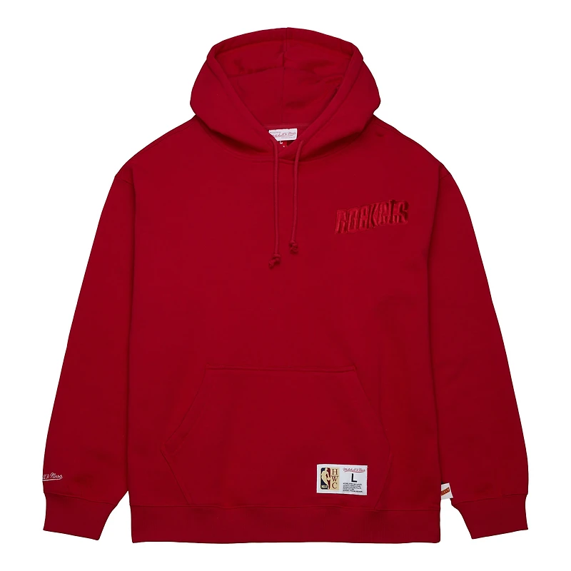 Sweat à capuche ton sur Mitchell & Ness rouge Houston Rockets Hardwood Classics pour homme