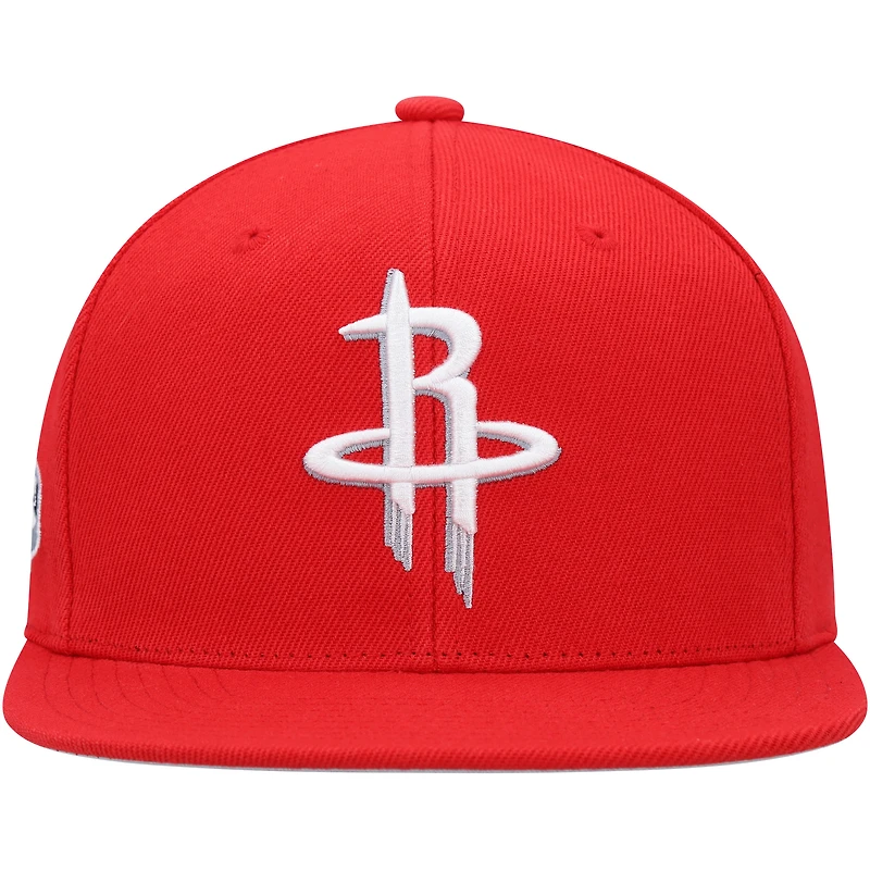 Men's Mitchell & Ness Red Houston Rockets Side Core 2.0 Snapback Hat