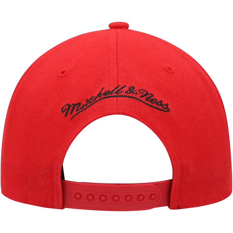 Men's Mitchell & Ness Red Houston Rockets Side Core 2.0 Snapback Hat