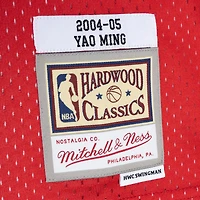 Maillot Homme Mitchell & Ness Yao Ming Bleu Marine/Rouge Houston Rockets Hardwood Classics 2004/05 Split Swingman