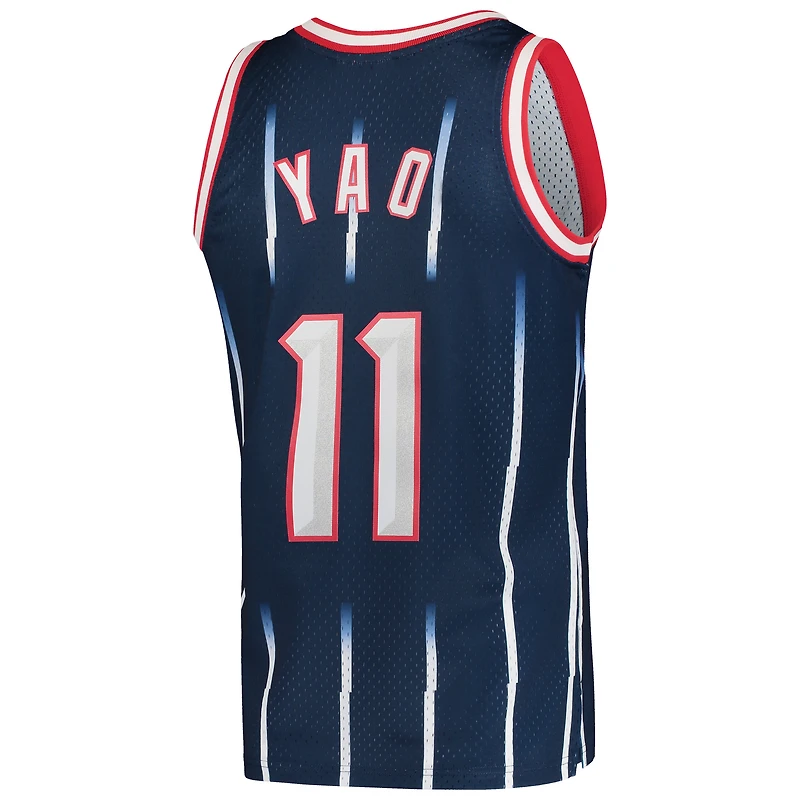 Maillot Swingman Mitchell & Ness Yao Ming bleu marine Houston Rockets 2002/03 Hardwood Classics pour hommes