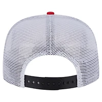 Casquette de golf à visière snapback noire/rouge Houston Rockets de New Era pour homme