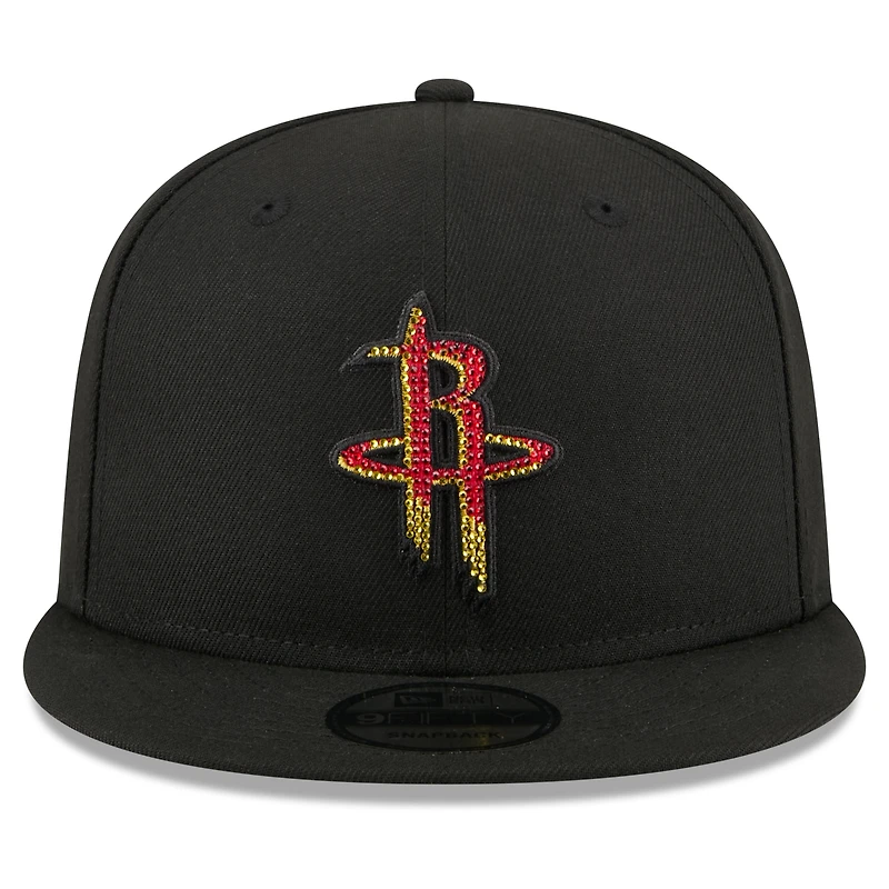 Men's New Era Black Houston Rockets 2026 NBA Draft Crystal 9FIFTY Snapback Hat